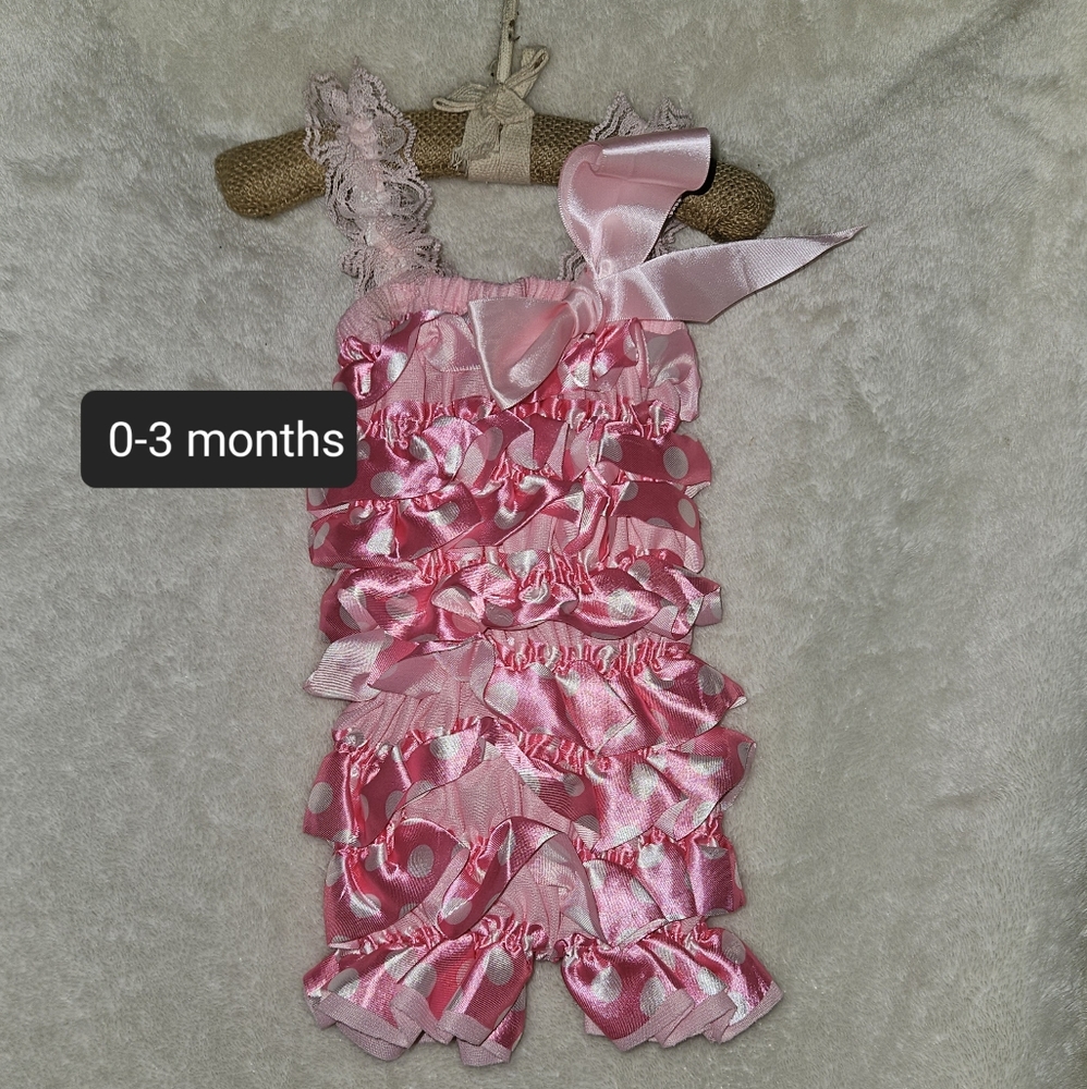 Satin Romper- polka dots